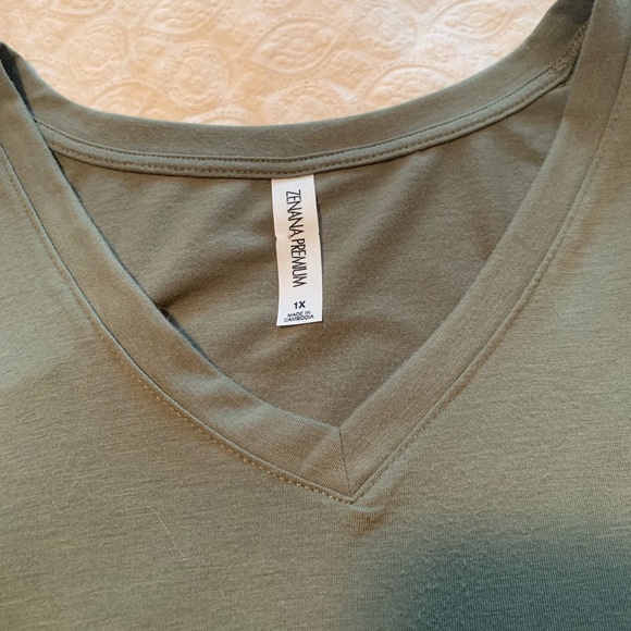 Boutique basic olive tee! - Picture 2 of 2